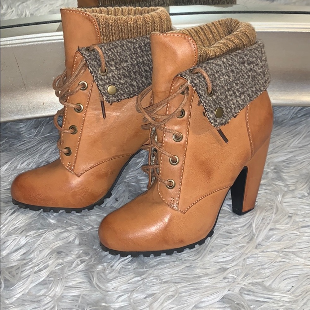 Tan booties